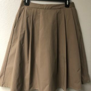 Khaki High-Waisted Skirt